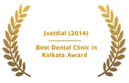 Awarded as the best Dental Clinic in Kolkata (2014)- Justdial